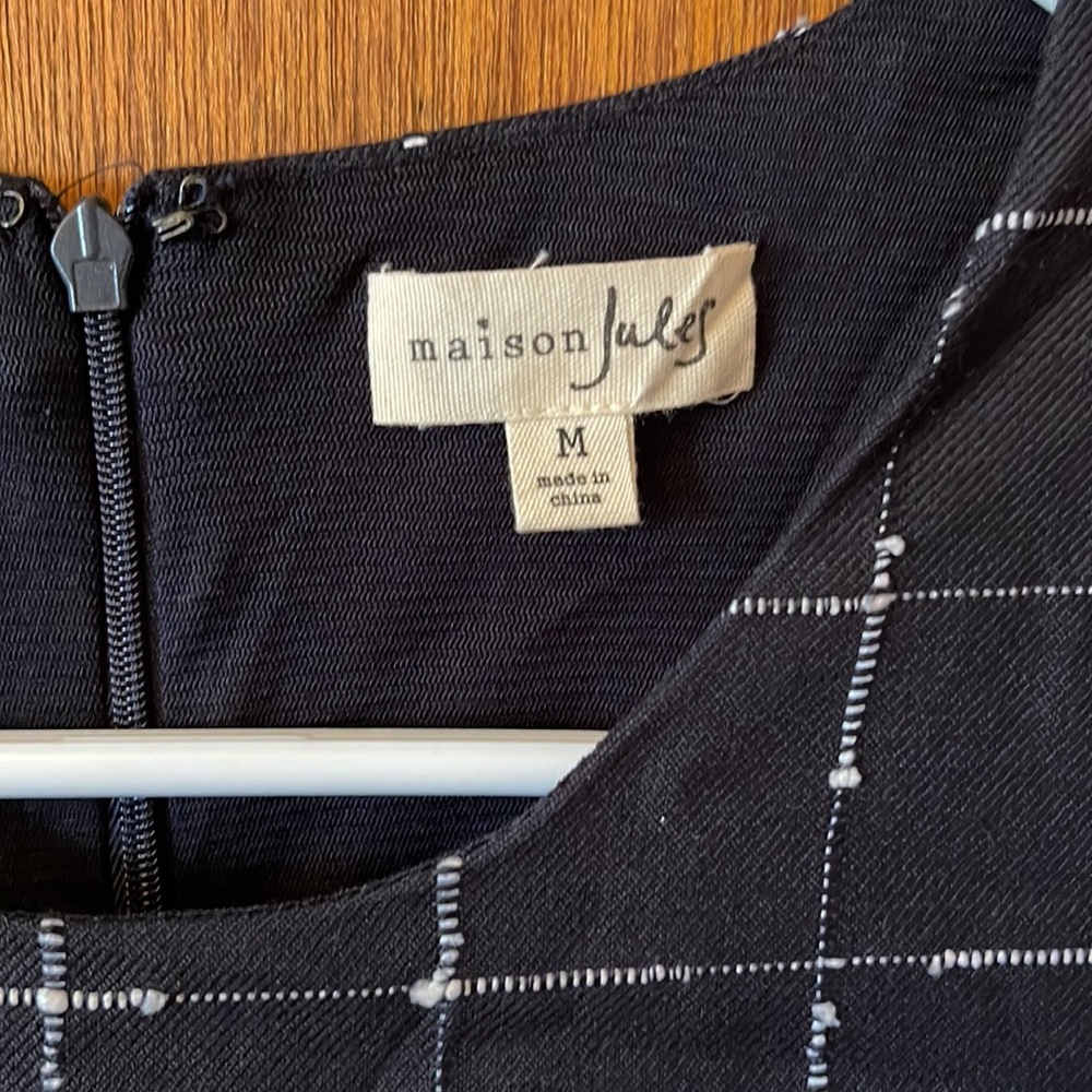 Maison Jules navy flared short sleeve dress - Picture 2 of 7